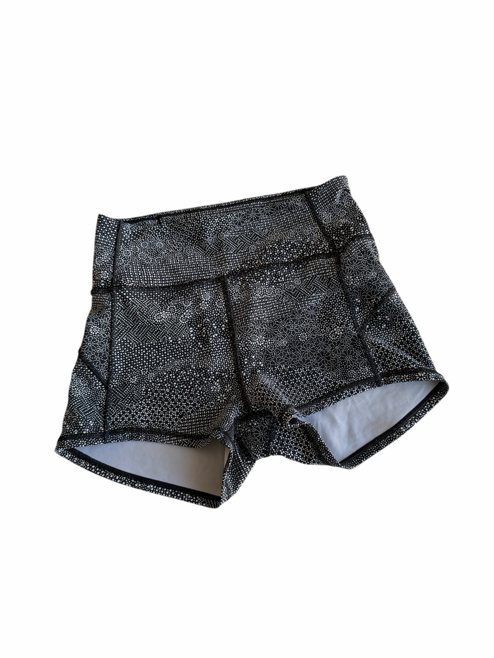 lululemon athletica Black Microdot High-Rise Bike Shorts